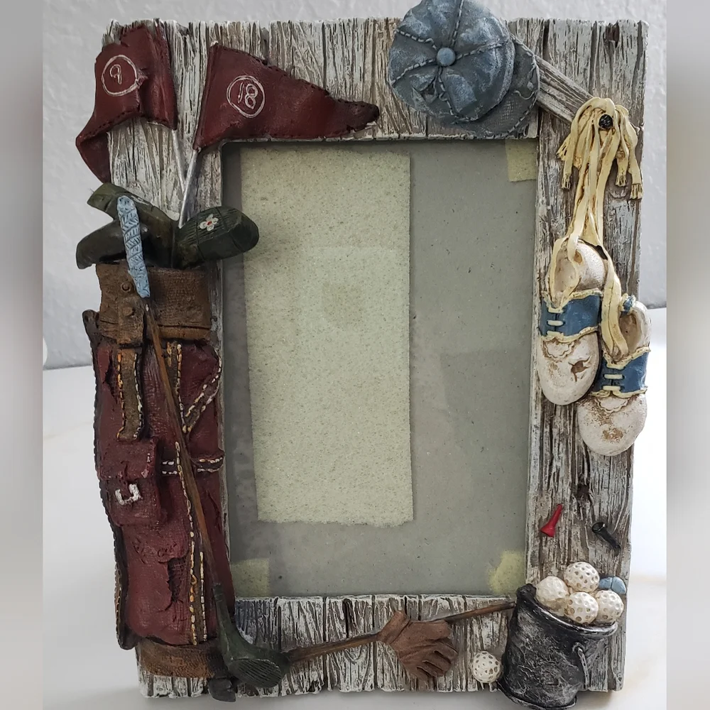 Golfer picture frame heavy duty great quality 4x6 picture size